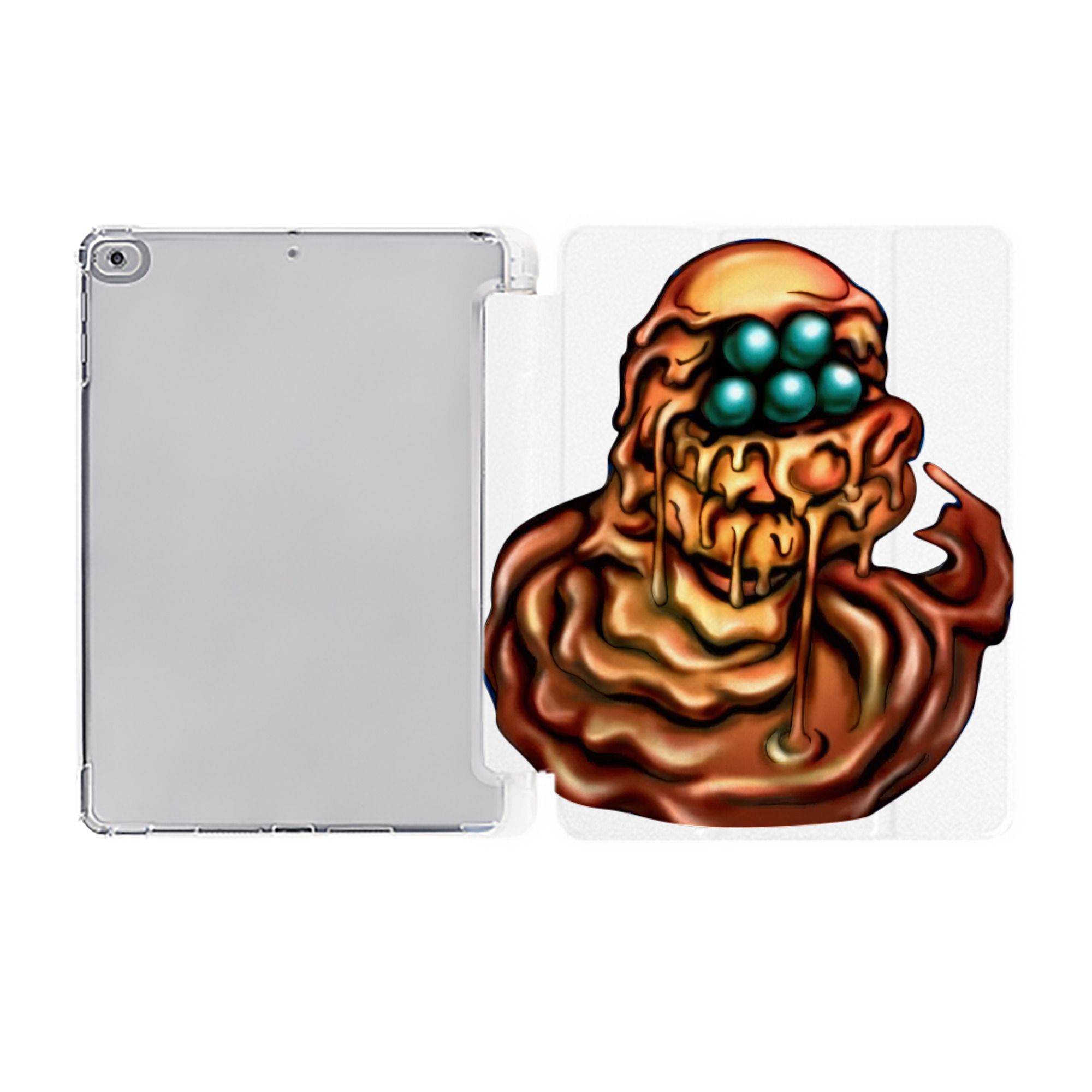 （画像用） 遊☆戯☆王 Yu-Gi-Oh! IPad ケース ペン収納付き 三つ折りスタンド PUレザー×シリコン 対応機種9.5/10.5/10.9インチ